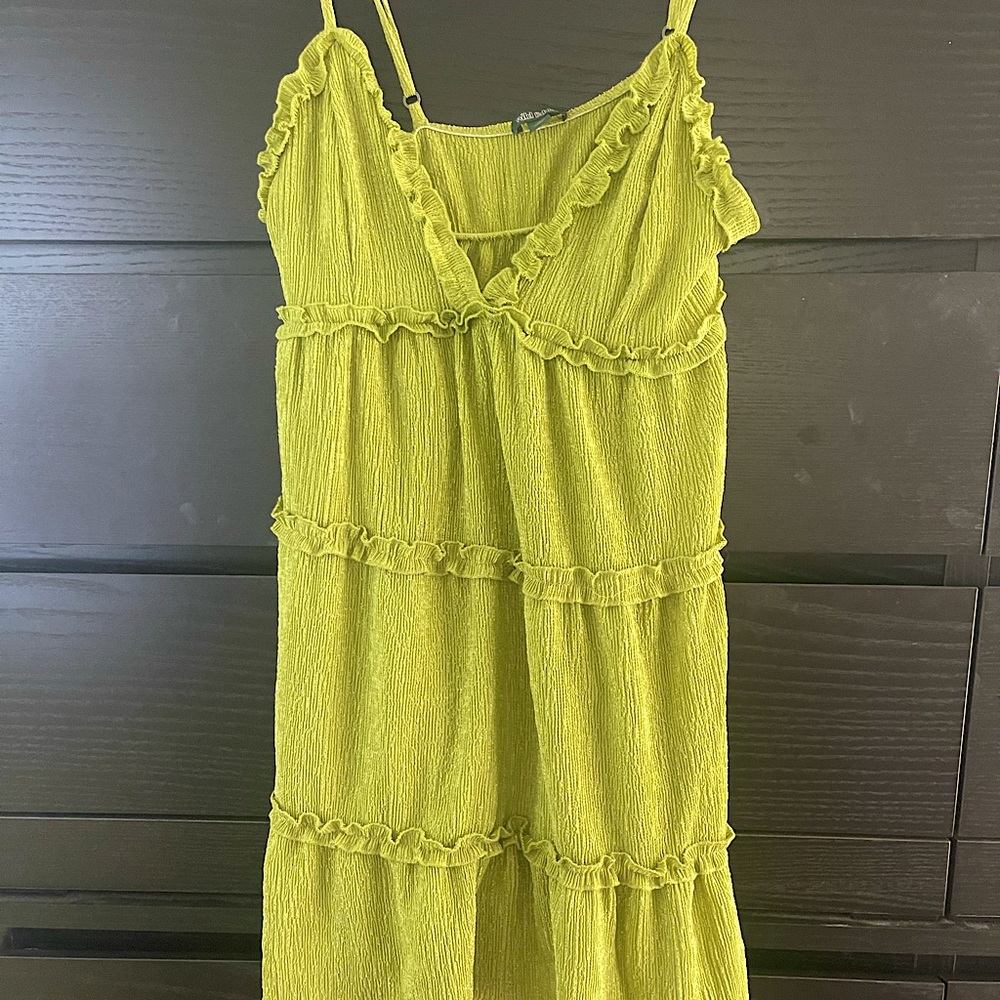 Green Flowy Strap Dress